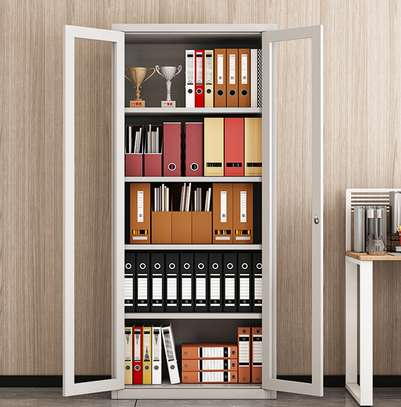 2 Door Full Glass Display Office Cabinet image 11
