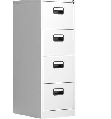 OFFICE CABINET: 4 Locker White File Cabinet image 2