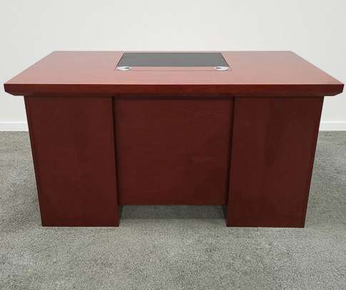 Office Desk; 1.2M Mahogany Rectangular Office Desk image 2