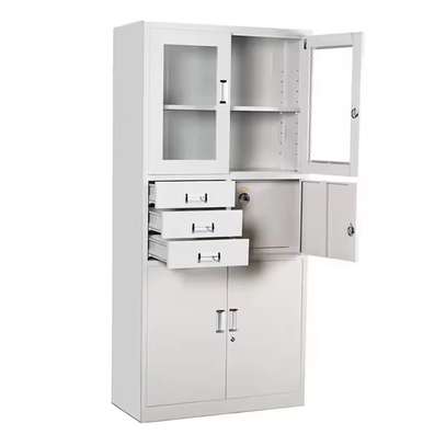 Office Cabinet; Sleek Steel Office Cabinet With Inbuilt Safe image 2