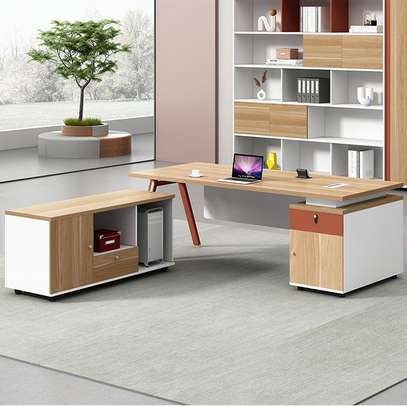 Office Desk;1800mm Posh Executive Office Desk With Extension image 6