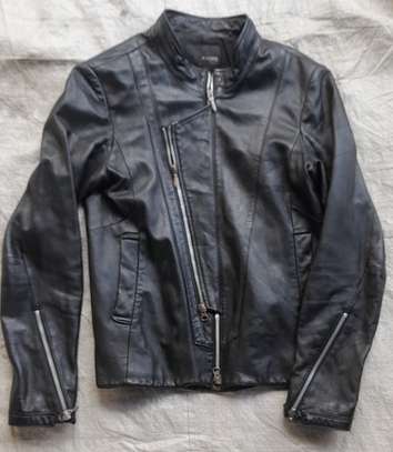 Genuine leather gent's biker jacket image 3