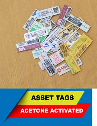 Self Sticking Adhesive/Acetone Activated Asset Tags image 1