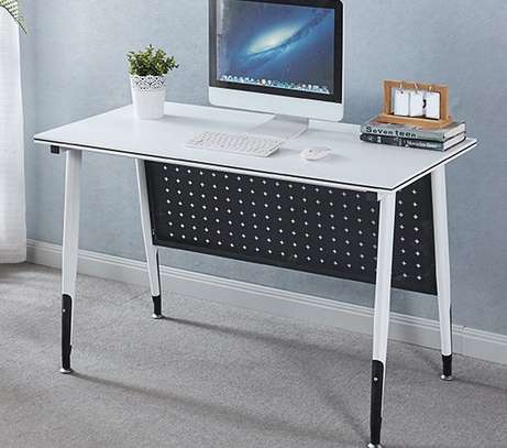 Office Table: White Simple Design Training Office Table image 3