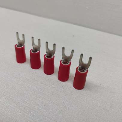 5pcs Insulated Spade Terminals 5mm red image 2