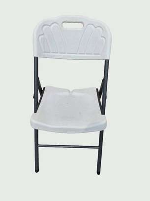 6-Piece Folding Table and Chair Set Black Frame image 3