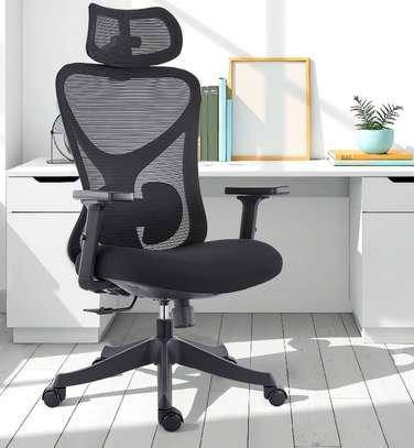 OFFICE CHAIR: Black Armrest Office Chair image 6