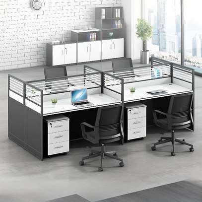 4-Seater Modern Open View Office Workstation image 3