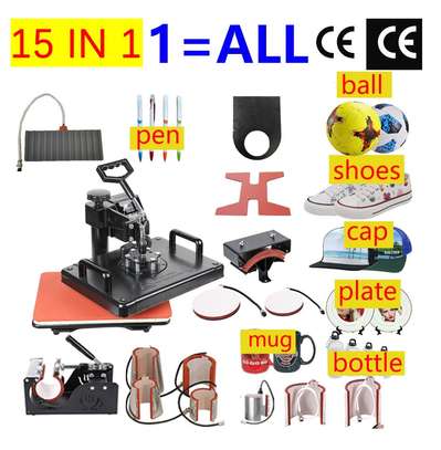 Printer For TShirt/Mug/Ball 15 In 1 Heat Press Machine image 1