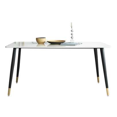 Dining tables & chair: Modern dining table with padded seats image 2