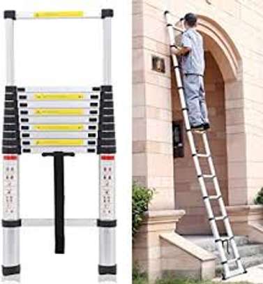 Telescopic Ladders 10.5ft 3.2M 150KG Max Capacity Extension image 1