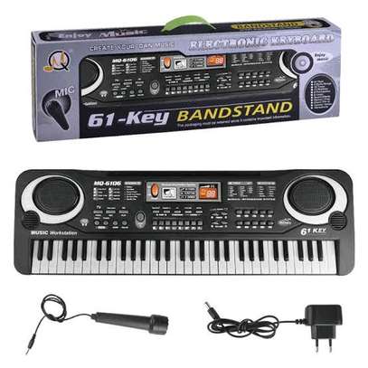 61keys educational kids piano with microphone image 1