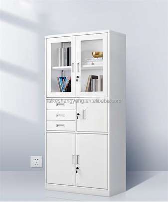 Durable Steel File Cabinet with Glass Door image 2