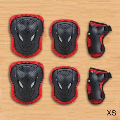 6Pcs Kids Elbow Wrist Knee Pads Protective Gear Guard Skate Red XS image 3
