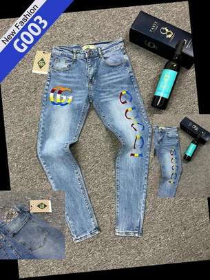 Dior Amiri Balmain Lv Bottega Veneta Rugged Slimfit Jeans image 1