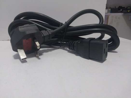 Ex uk Standard 1.8m C19 Connector Power Cable with 3-prong image 2