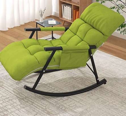 Home Office Chair; Upholstered Rocking Chair image 1