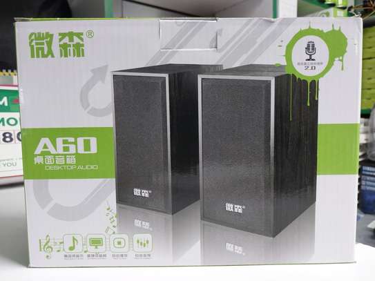 Wooden Multimedia USB Computer Speaker Desktop Subwoofer image 1