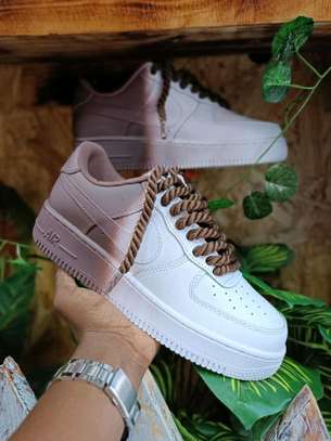 Airforce 1 customized with chunky laces image 2