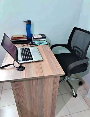 3D armrest office chair and  a study desk image 1