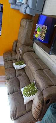 L SHAPE SOFA WITH END RECLINER image 3
