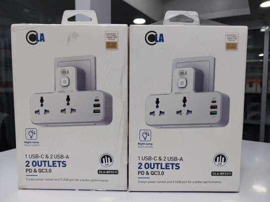 LDNIO 2 Universal Outlets Wall Power Socket 2500W With 1PD, image 2