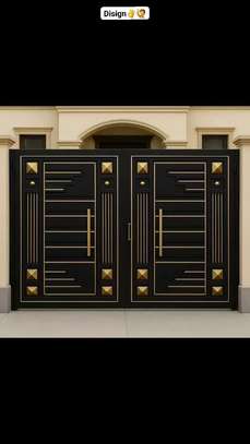 Double Gate with Gold Accents image 1