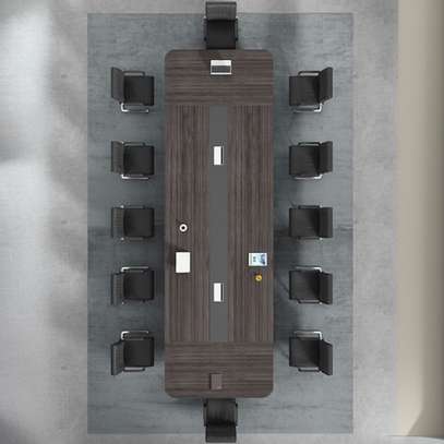 Grey 3-Meter Wooden Boardroom Table image 1