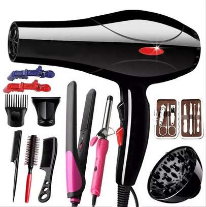 12pcs Blow Dryer 2200W hair straightener with free gifts image 1