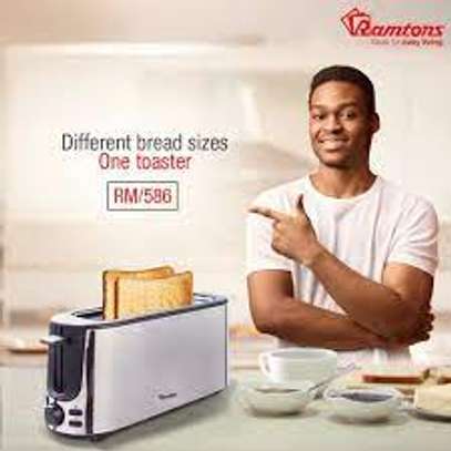 RAMTONS 2 SLICE WIDE SLOT POP UP TOASTER STAINLESS STEEL image 4