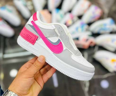 Nike air force 1 shadow Grey Pink White sneakers image 2