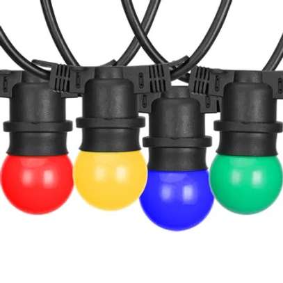15m 15Bulb G45 Electric String Lights Colored RGB image 3