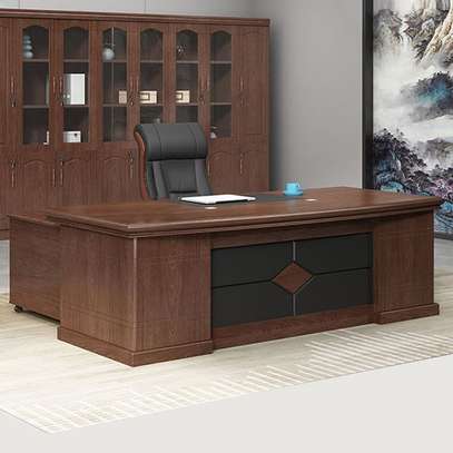 Luxury Wooden Office Furniture Set – Long Executive Desk image 5