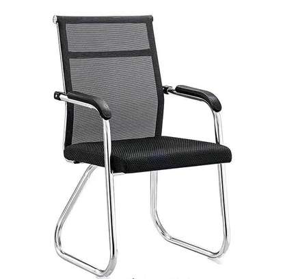 Office chair with chrome base image 1