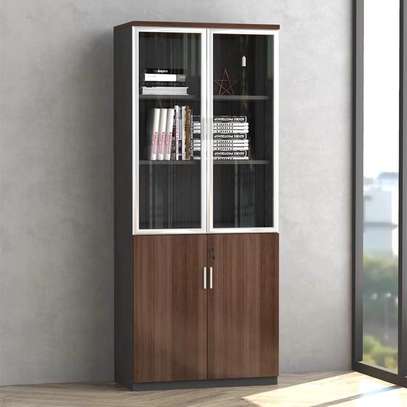 Luxury Wooden Executive Bookcase with Double Doors image 1