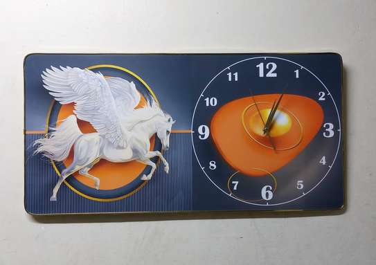 Crystal porcelain decorative wall clock with a glass cover image 5