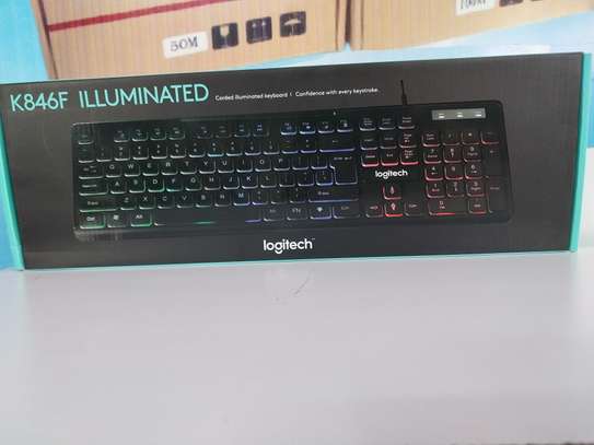 Logitech K846F USB Illuminated Wired Gaming Keyboard image 1