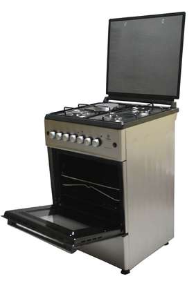 mika      Standing Cooker, 60cm X 60cm, 3 + 1, Electric Oven, Silver image 1