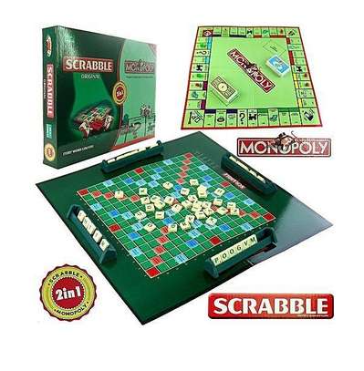 2 in 1 Scrabble and Monopoly Board Game image 1