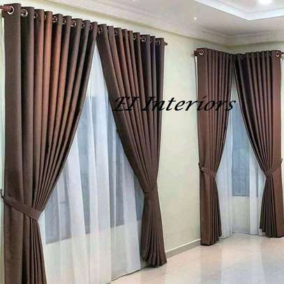 Chocolate brown curtains image 1