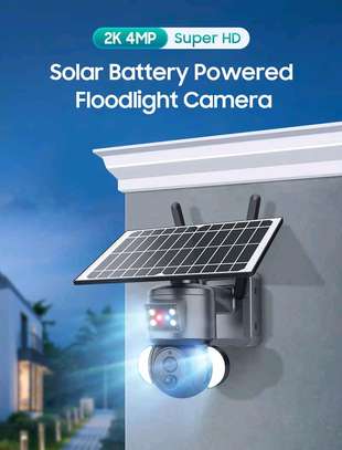 Solar floodlight CCTV camera supply and installation image 2