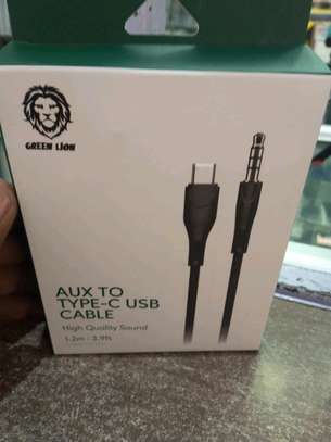 Green lion Aux to type c USB cable in kenya image 2