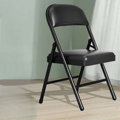 Office Foldable Black Upholstered Seating Chair image 3
