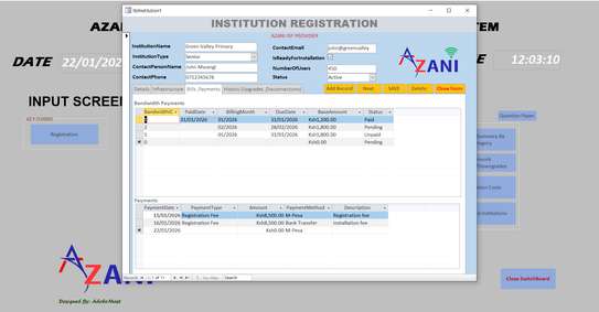 Azani ISP Information System image 5