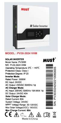 Must Solar Inverter, 24v, 80a mppt, 3kva image 1