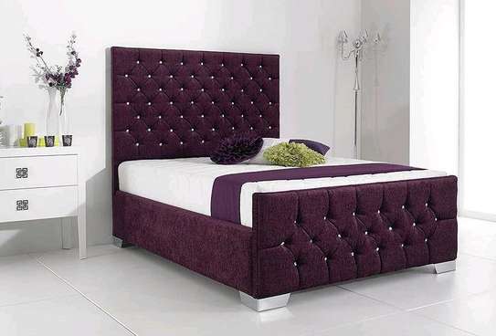 6*6 purple tufted latest beds design image 1