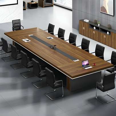 Executive 12-Person Conference Table with Chairs image 4