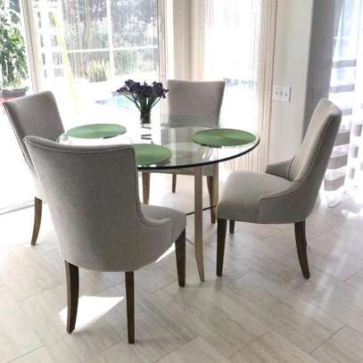 Four Seater Round Glass Dining Table, Round Glass Dining Table And Chairs Next