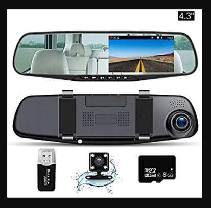 Vehicle blackbox dvr with a front and reverse camera. image 2
