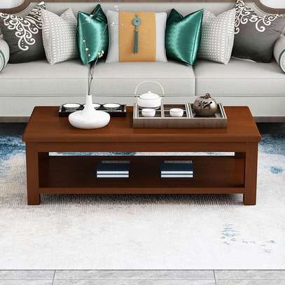 Coffee Table : Modern Square Mahogny Coffee Table image 4